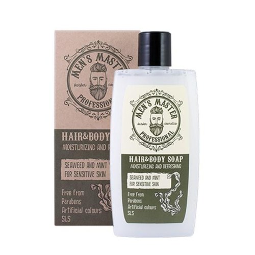 Mens Master Professional BIO Tekuté mýdlo na vlasy a tělo s mořskými řasami a mátou 260 ml