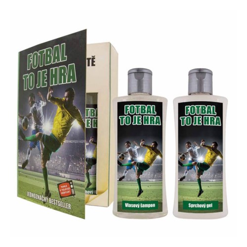 Bohemia Gifts Kosmetická sada kniha pro fotbalistu gel 250 ml a šampon 250 ml
