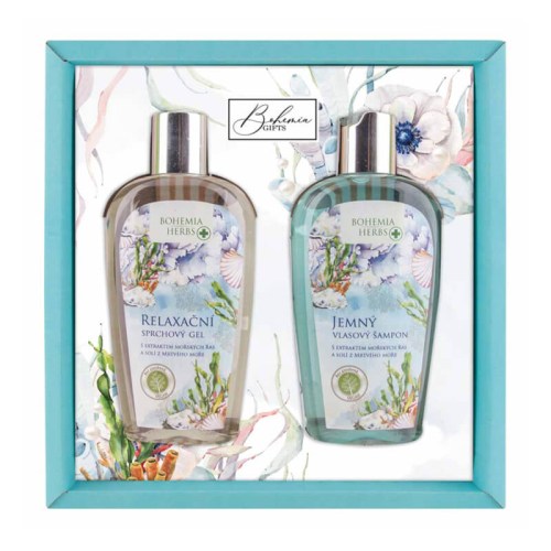 Bohemia Herbs Kosmetická sada se solí z Mrtvé moře – sprchový gel 250 ml a šampon 250 ml