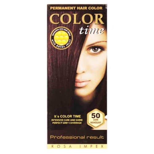 Color Time Permanentní Barva na vlasy 50 Tmavý mahagon 100ml