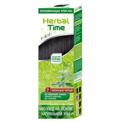 Henna Herbal Time přírodní barva na vlasy 7 Černá 75 ml