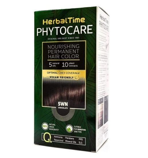 Herbal Time Phytocare permanentní barva na vlasy natural Vegan 5WN čokoláda 130 ml