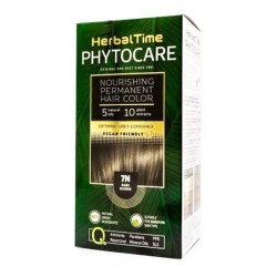 Herbal Time Phytocare permanentní barva na vlasy natural Vegan 7N tmavá blond 130 ml