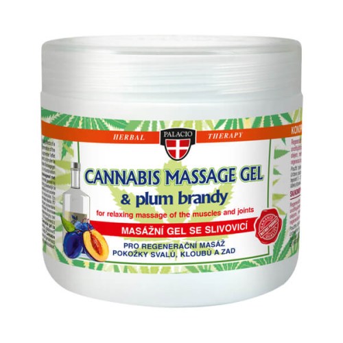 Konopný masážní gel se slivovicí 600 ml