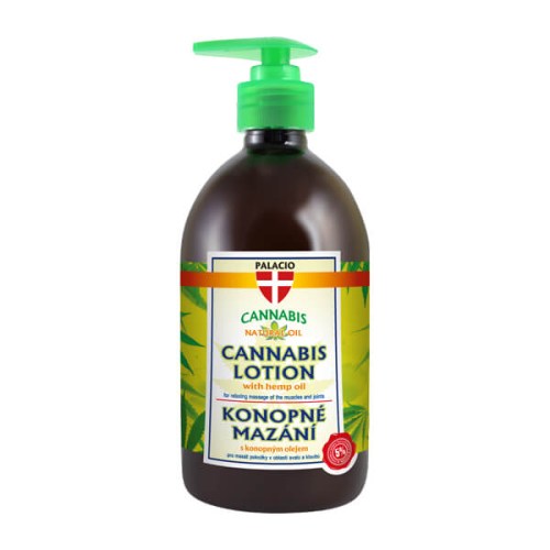 Konopný mazání lotion s pumpičkou 500 ml