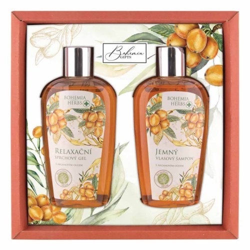 Kosmetický balíček s arganovým olejem sprchový gel a šampon 2 x 250 ml